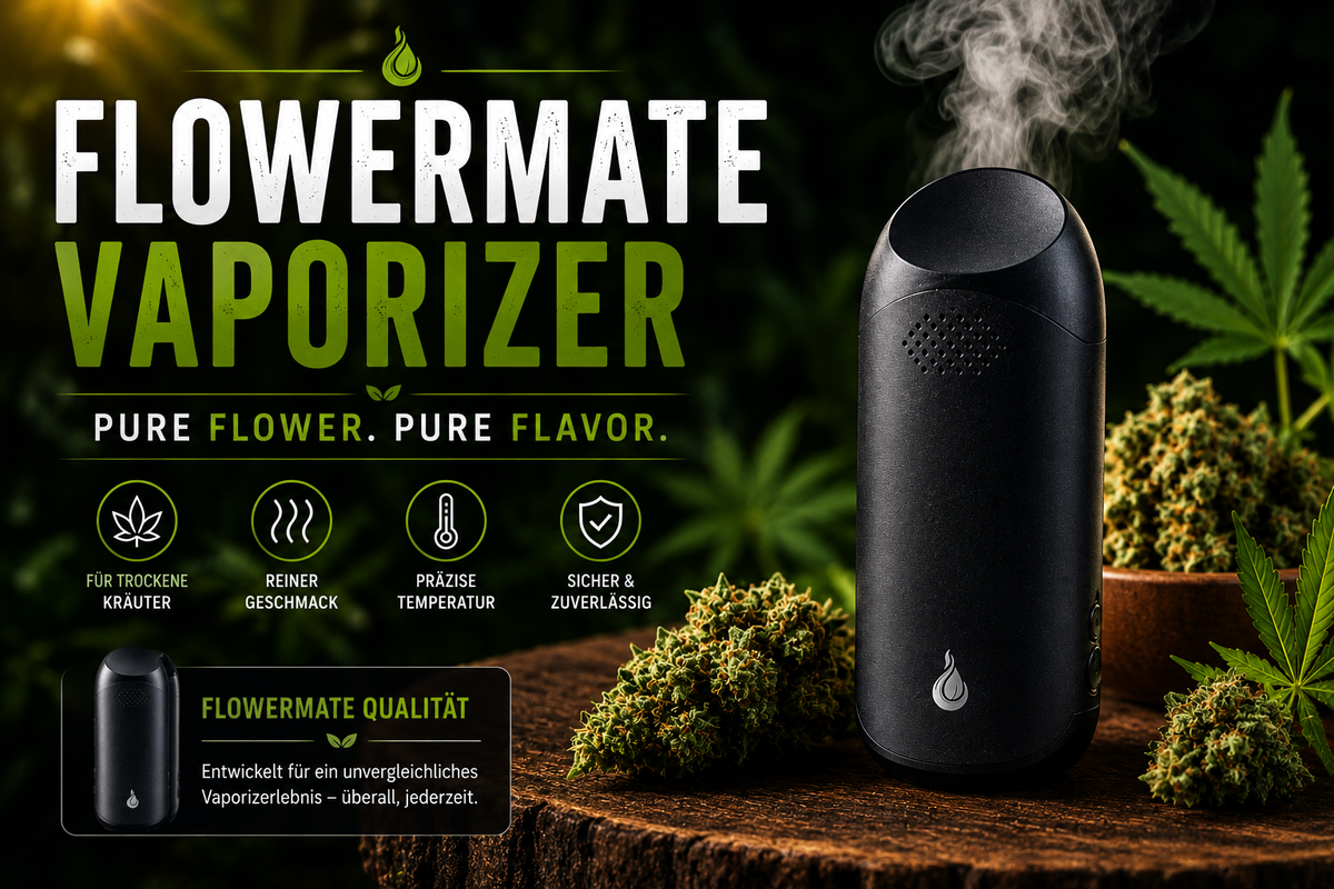 Flowermat Cap Pro Vaporizer, Blüten, Dampf, Holz