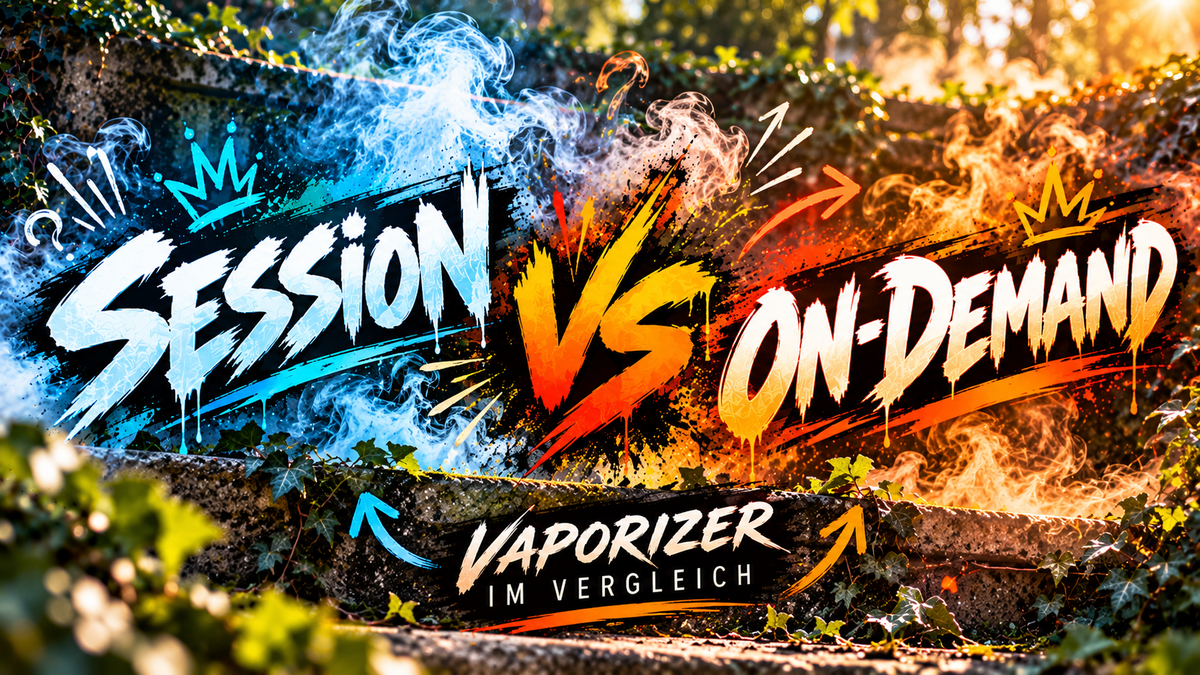 Session, on demond Wording, Treppe, Rauch