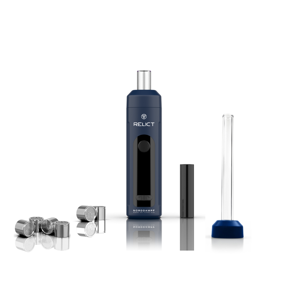 Norddampf Relict Vaporizer 120mm Glasmundstück Bundle - NORDIC BLUE