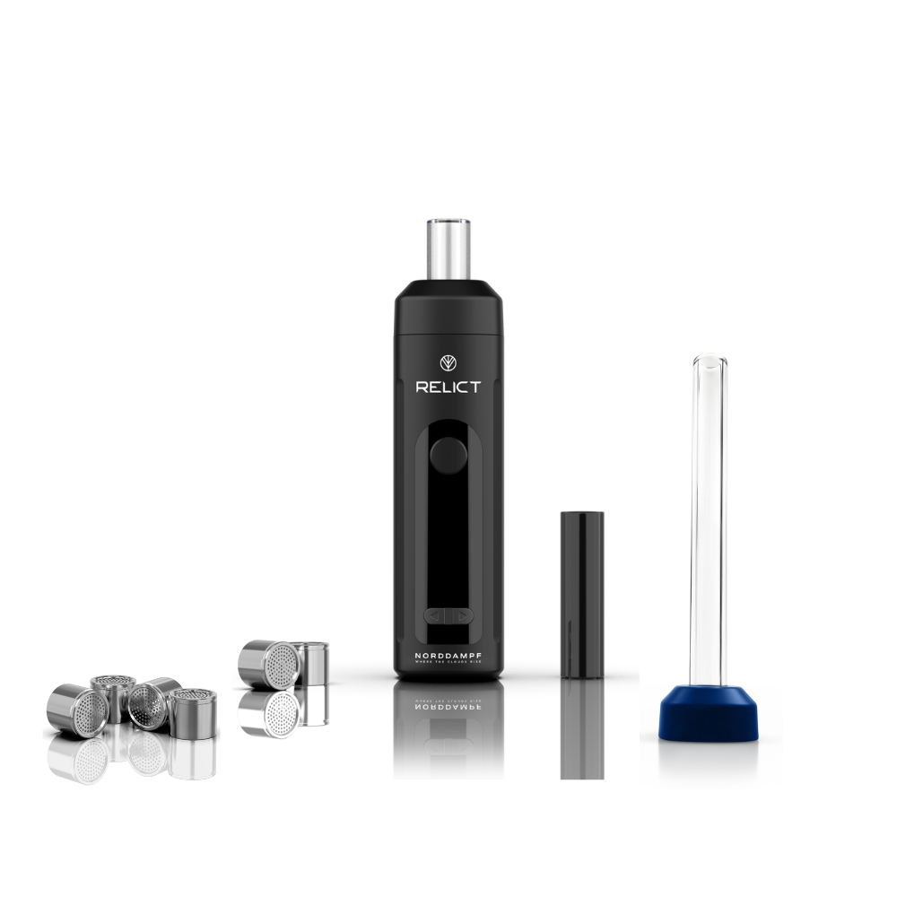 Norddampf Relict Vaporizer 120mm Glasmundstück Bundle - DEEP BLACK