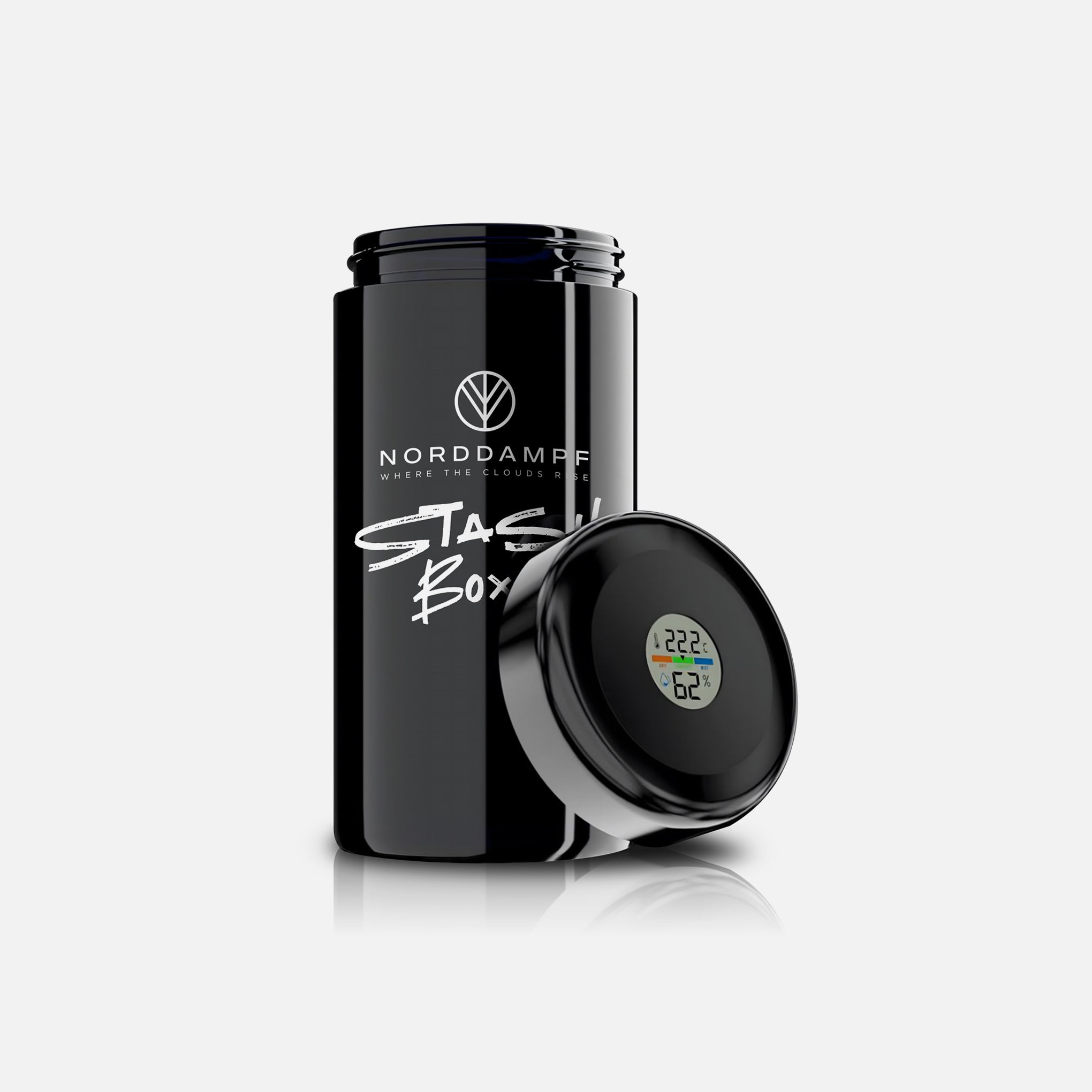 Norddampf Stashbox V2 1000ml Mironglas mit Hygrometer