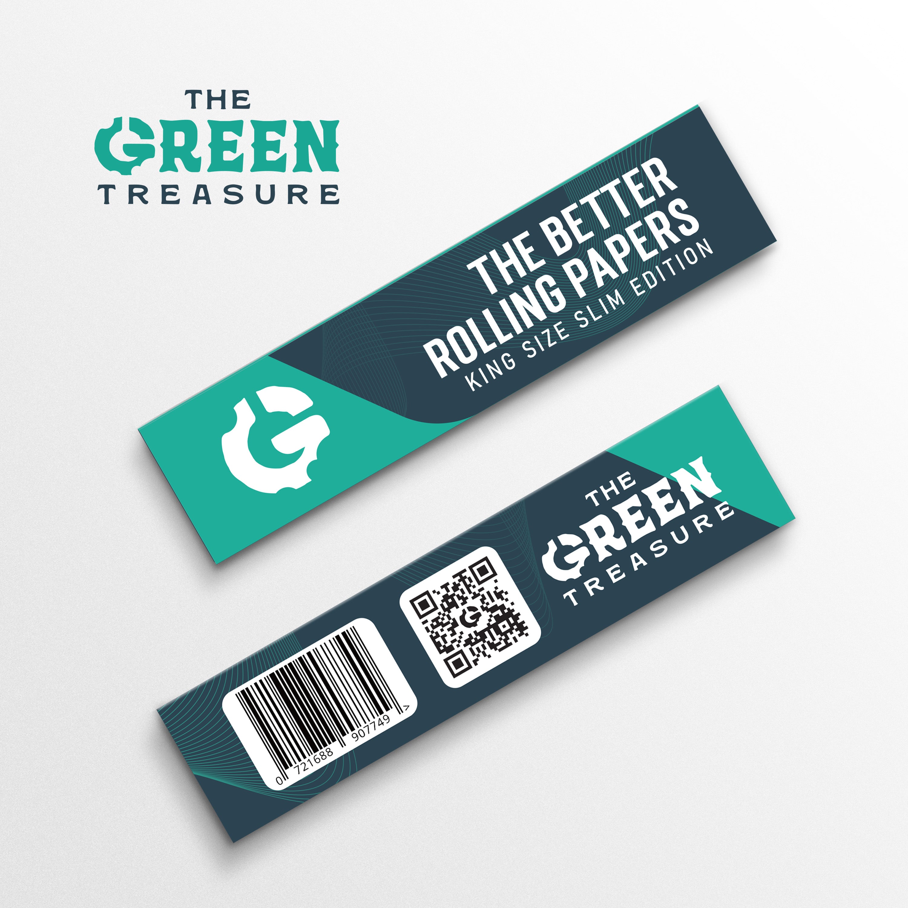 The Green Treasure King Size Slim Long Papers 32 Blättchen