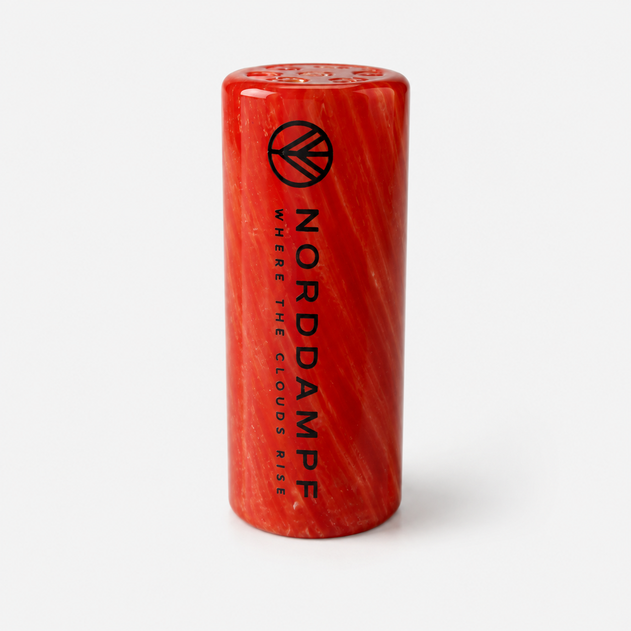 Norddampf RELICT Glasmundstück Vortex Rot / Gold Glitter 30 mm
